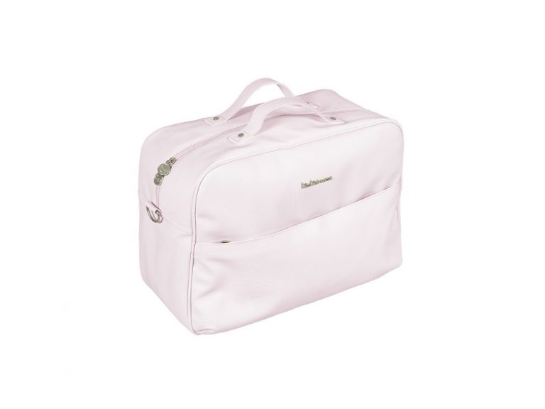 Bolso Con Cambiador Ecopiel Rayas rosa